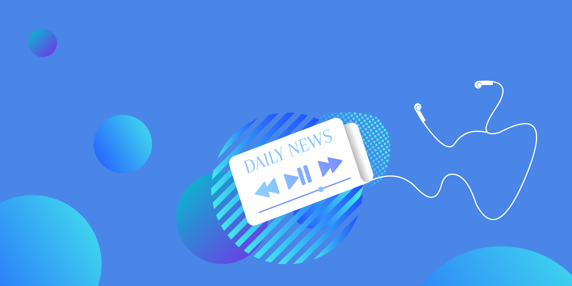 Daily News-audio-podcast-illustration-headphones-earbuds-TTS