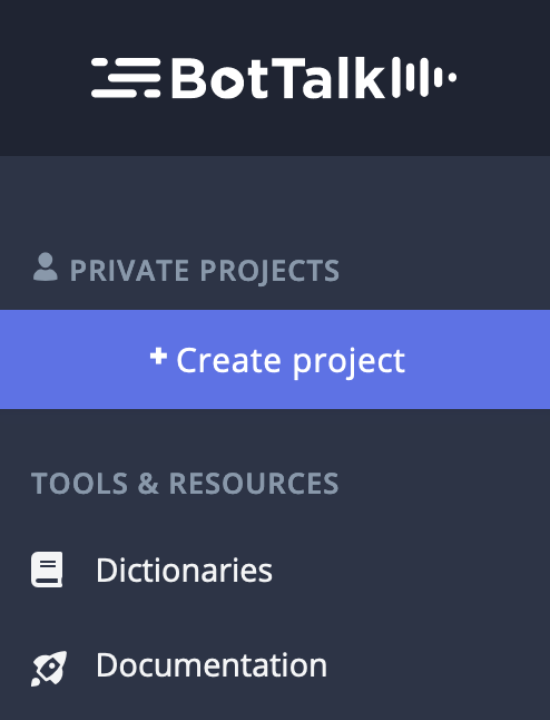 Create Text-to-Speech Project in BotTalk Audio CMS