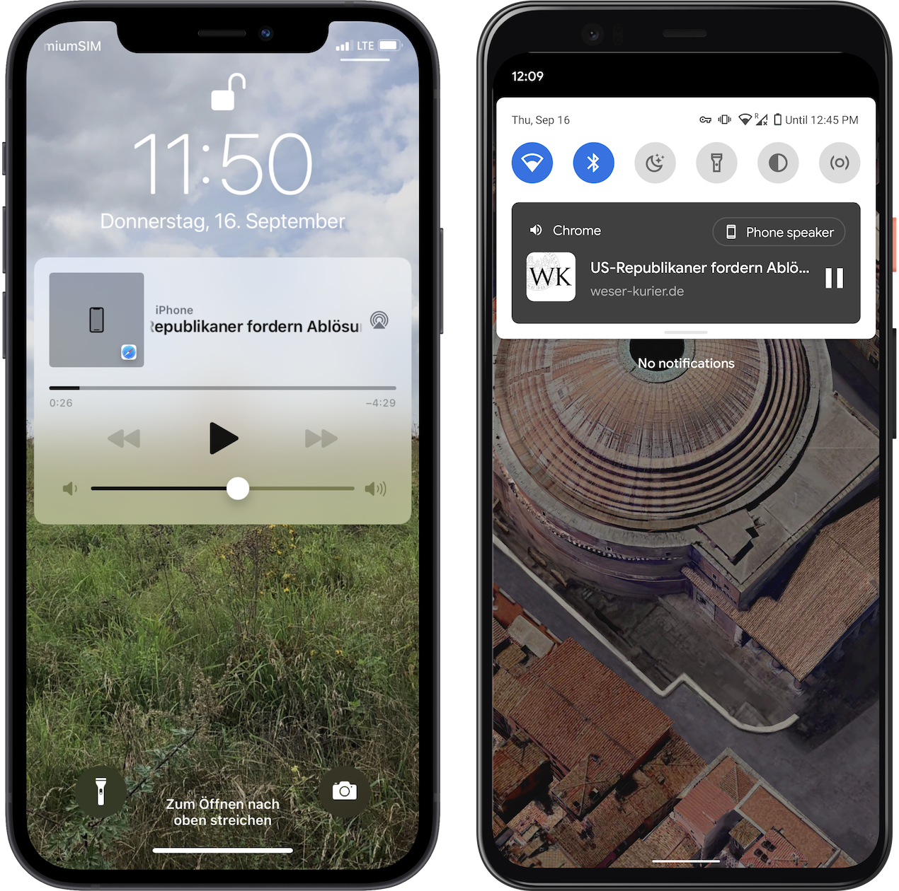 BotTalk Web Player supports both iOS and Android native audio controls